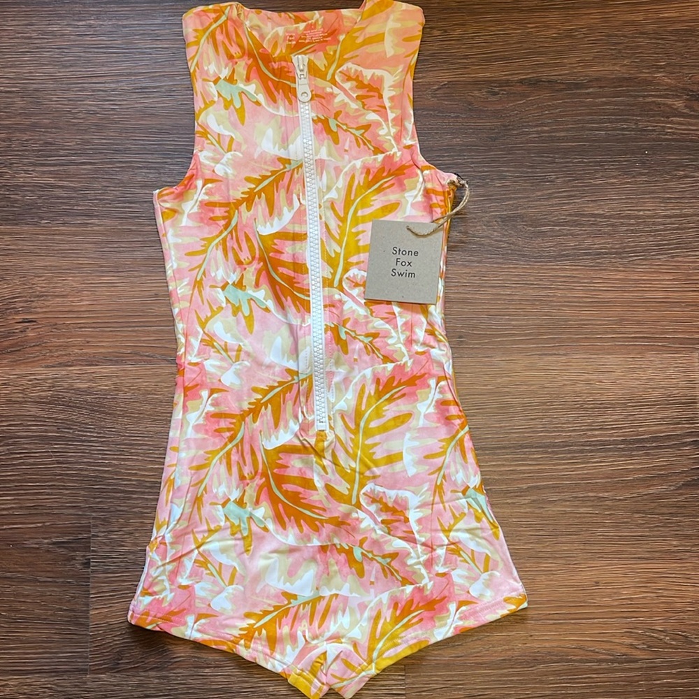 Stone Fox Swim Zip One Piece Size Small